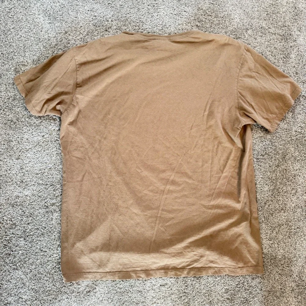 Polo Ralph Lauren Mens Medium Tan Brown Short Sleeve Pony Logo Cotton T-Shirt